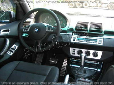 Декоративные накладки салона BMW X5 2000-2006 с навигацией система