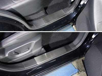 Mazda CX-5 (15–) Накладки на пластиковые пороги (лист шлифованный)